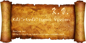 Körtvélyesi Vivien névjegykártya