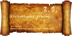 Körtvélyesi Vivien névjegykártya