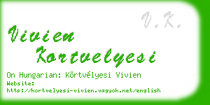 vivien kortvelyesi business card
